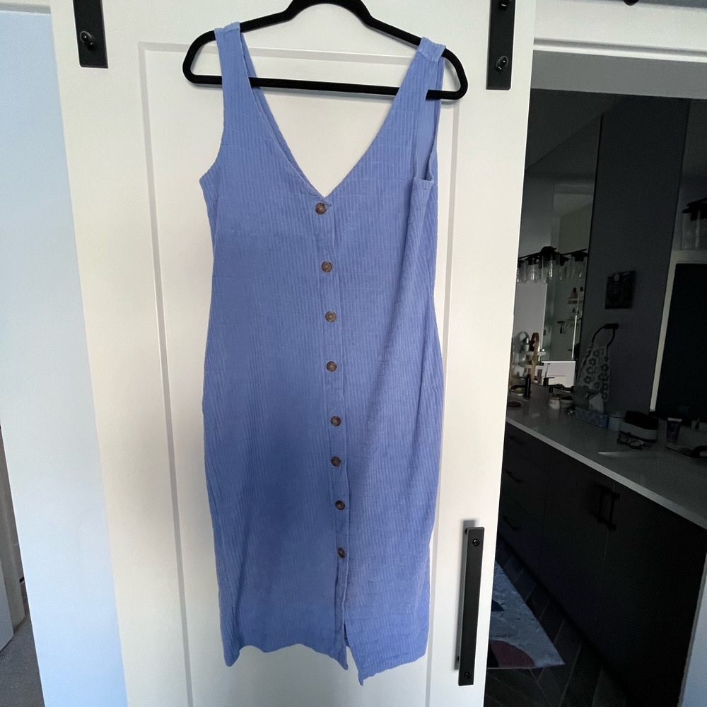 Rita Row Button Front cotton dress